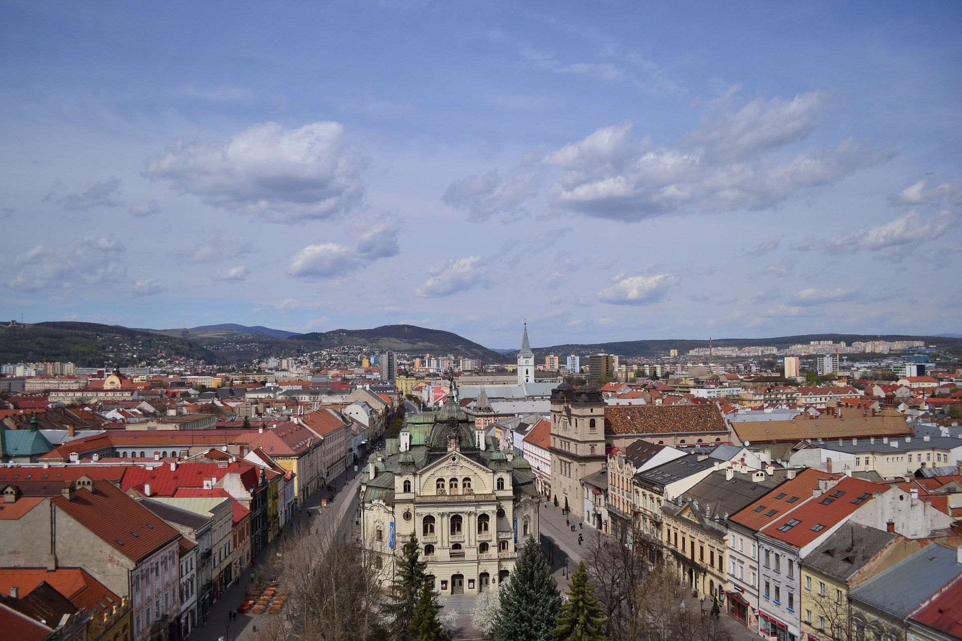 Vue de la ville de Kosicé en Slovaquie